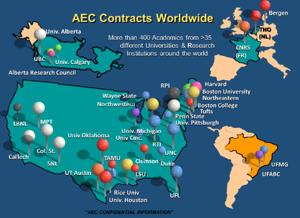 AEC contacts Worldwide